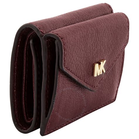 michael kors trifold flap wallet oxblood|Michael Kors Oxblood Small Tri.